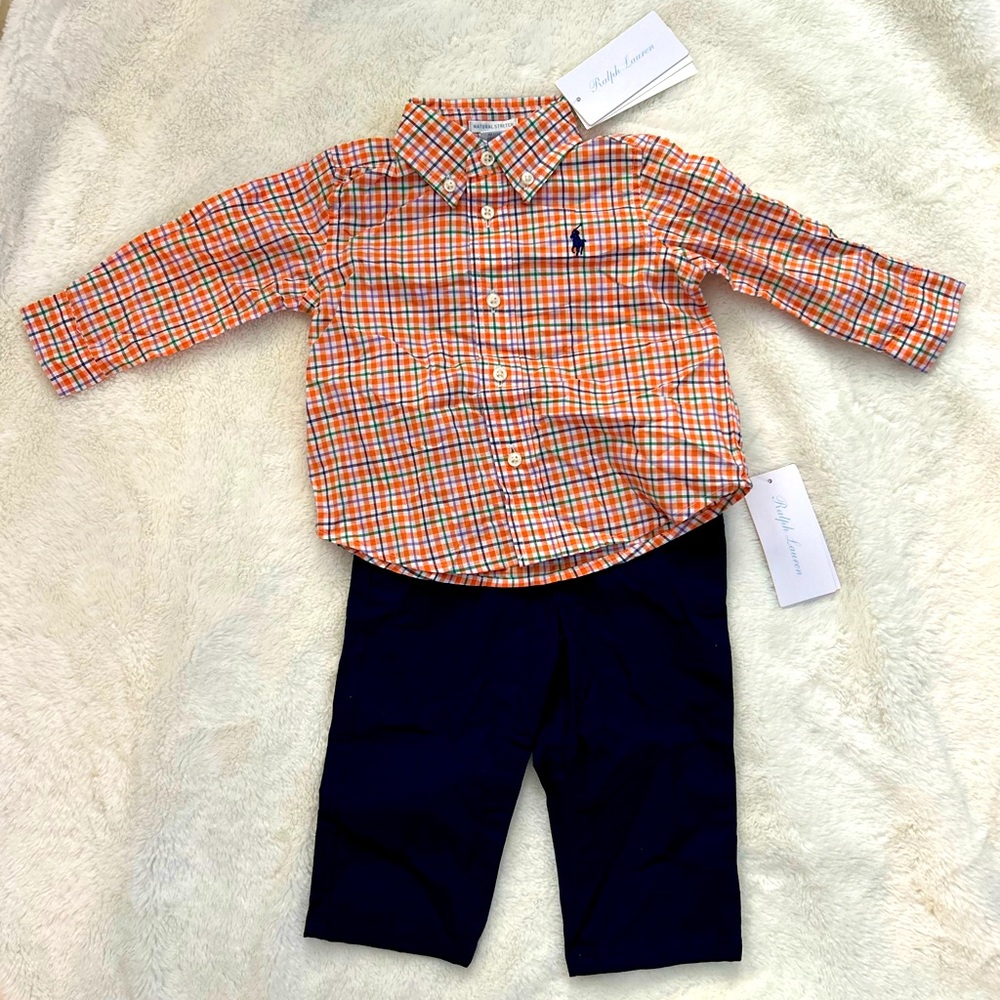 Ralph Lauren Button up and slacks baby outfit
